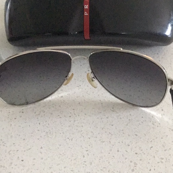 Prada Black Aviator Sunglasses with Case - Picture 6 of 8